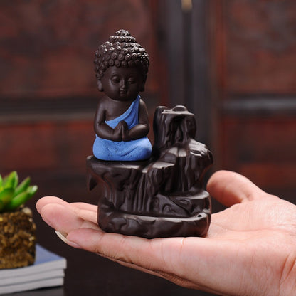 Backflow Incense Buddha Figurine