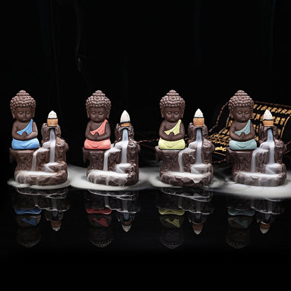 Backflow Incense Buddha Figurine