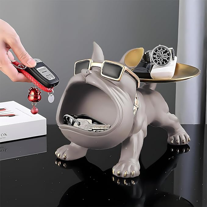 Bulldog Storage Butler Sculpture