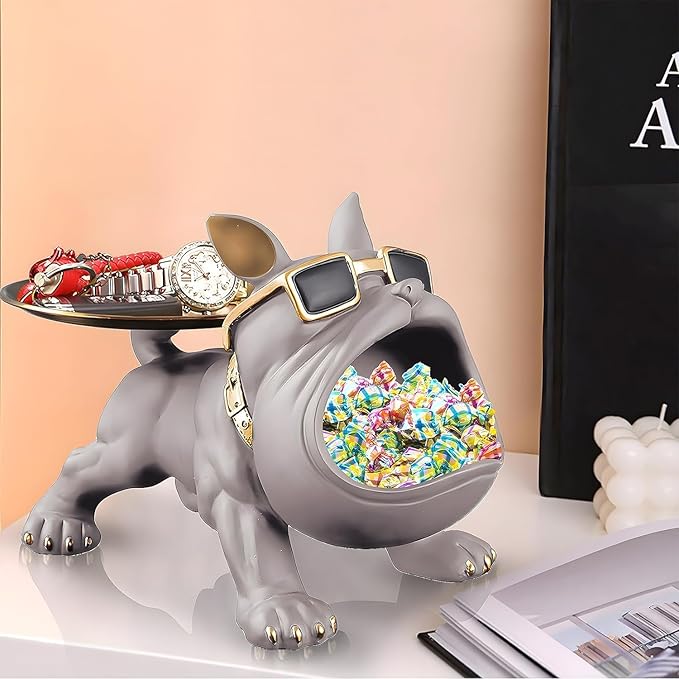 Bulldog Storage Butler Sculpture