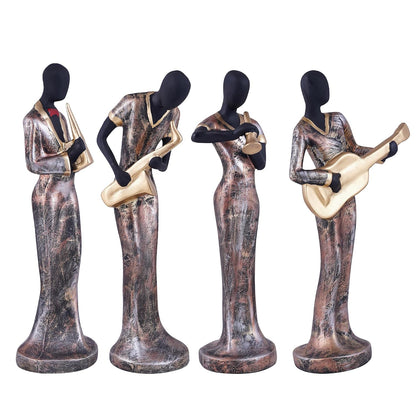 Premium Polyresin Musical Band Showpiece Set of 4