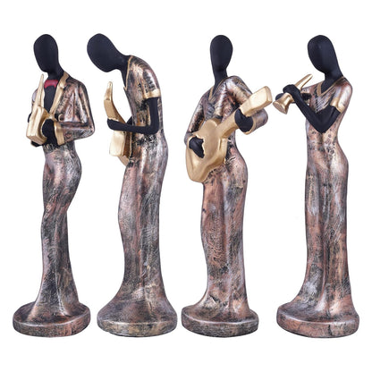 Premium Polyresin Musical Band Showpiece Set of 4