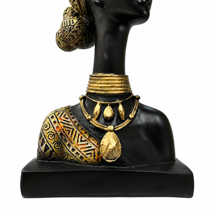 African Lady Decorative Bust Showpiece Set of 2