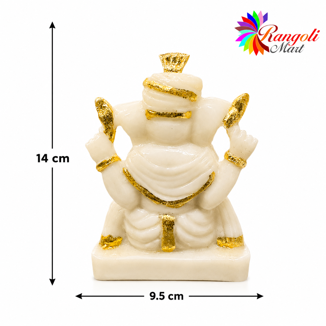 Luxury Gold Plated Lord Ganesha Idol