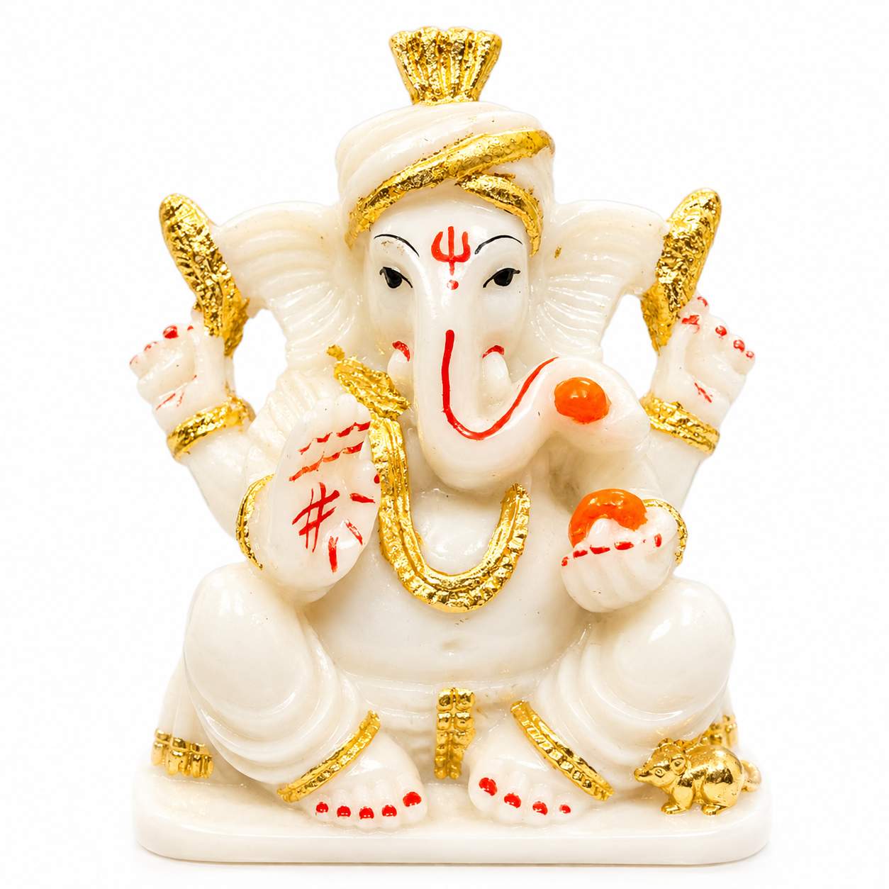 Luxury Gold Plated Lord Ganesha Idol
