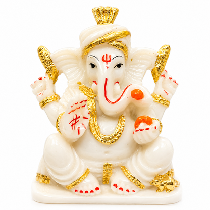 Luxury Gold Plated Lord Ganesha Idol