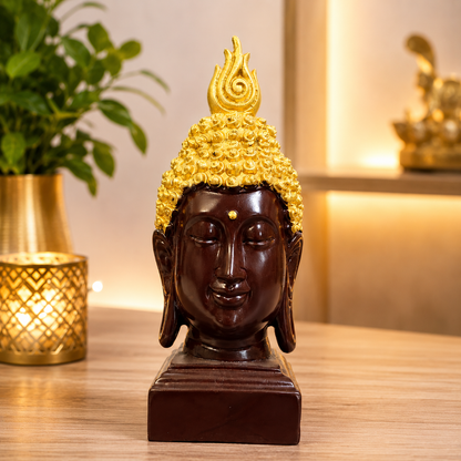 Luxury Resin Buddha Head Sculpture