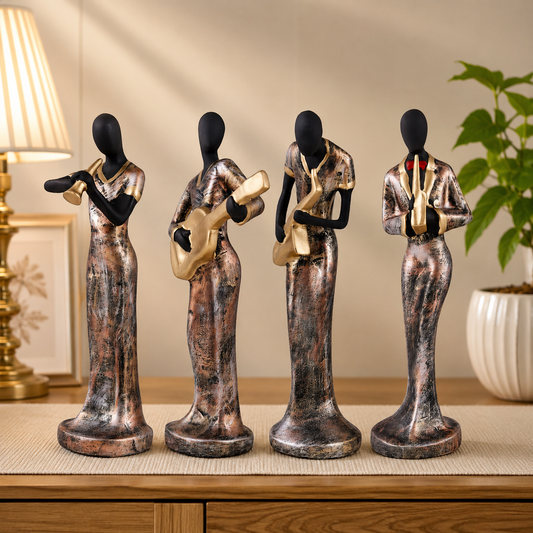 Premium Polyresin Musical Band Showpiece Set of 4