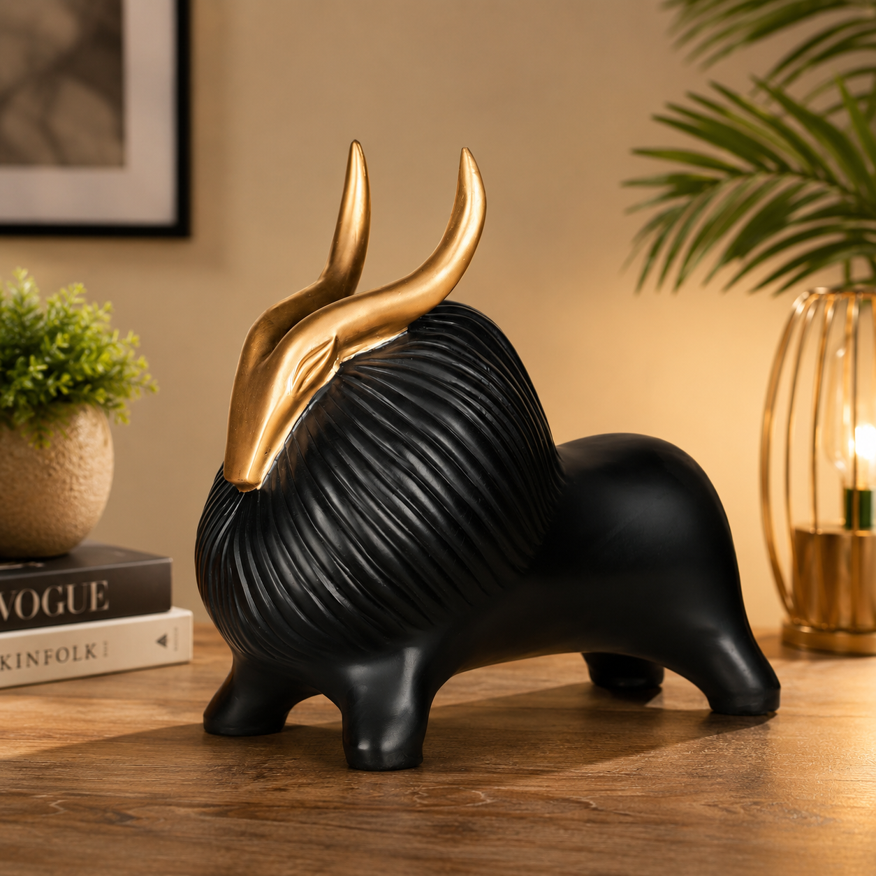 Premium Resin Yak Showpiece