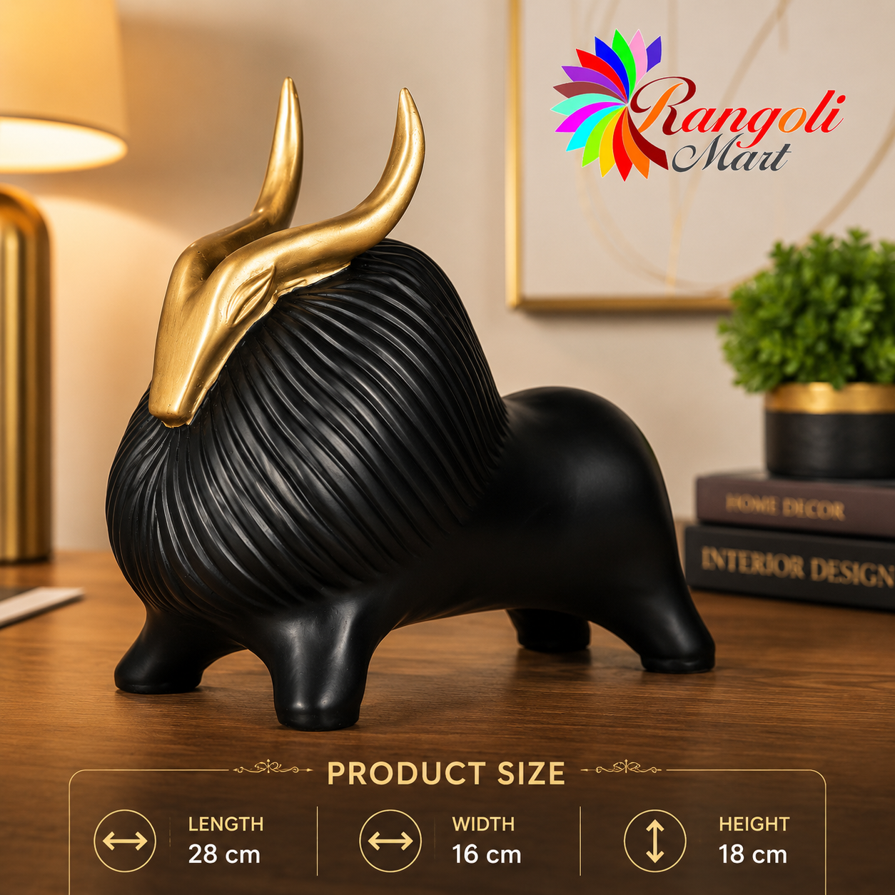 Premium Resin Yak Showpiece