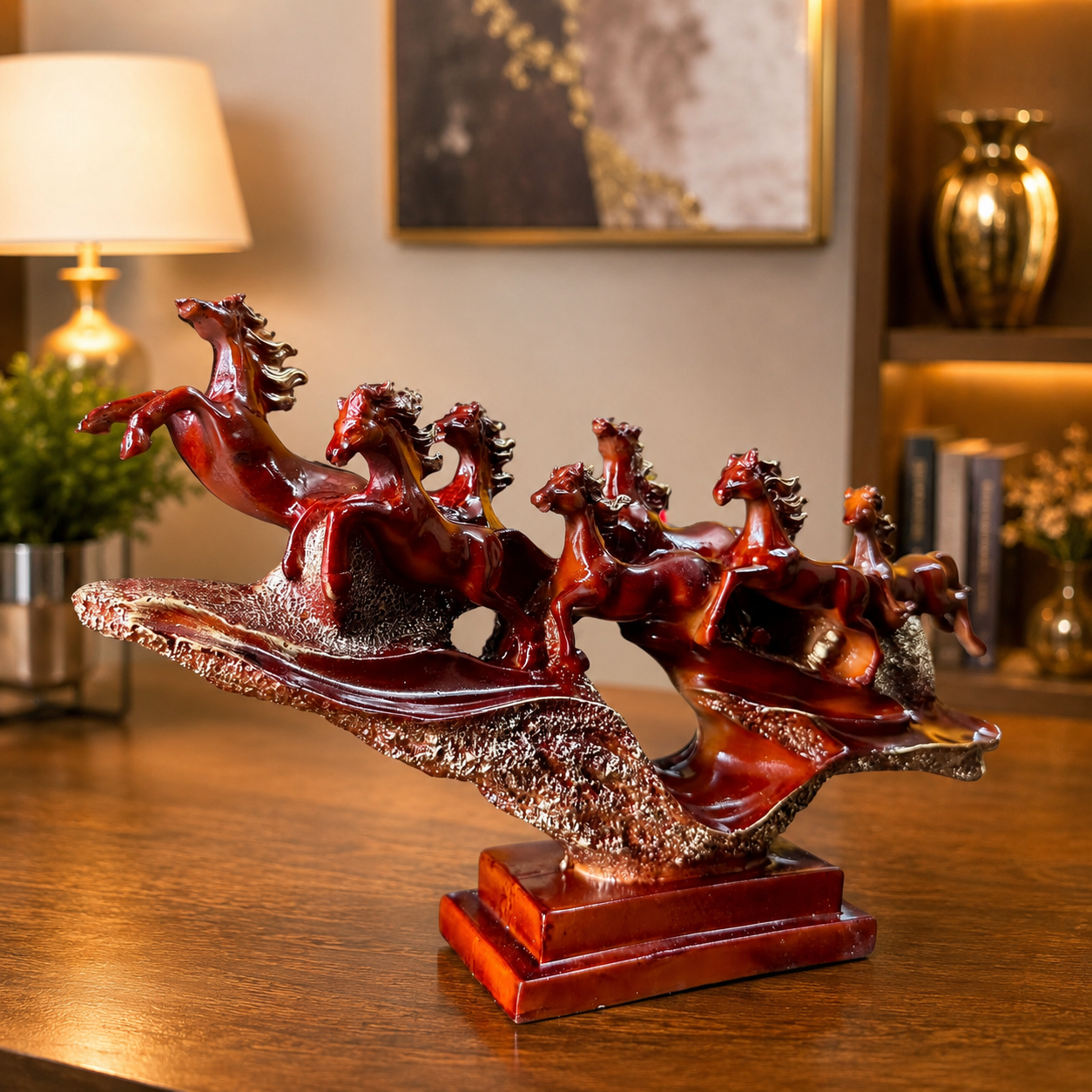 7 Lucky Feng Shui Horse Statue