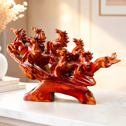 Luxury 7 Galloping Horse Showpiece