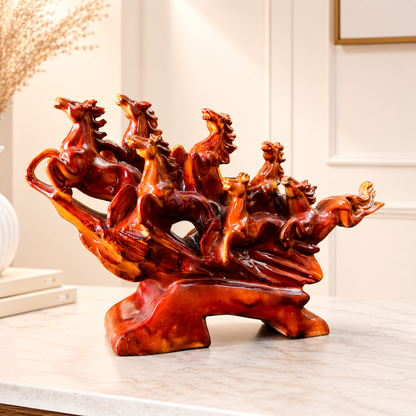 Luxury 7 Galloping Horse Showpiece