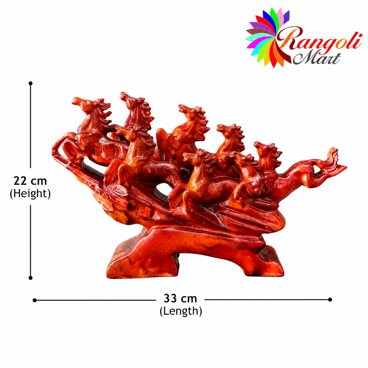 Luxury 7 Galloping Horse Showpiece