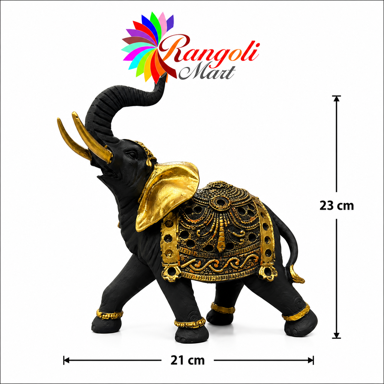 Premium Elephant Statue with Raised Trunk
