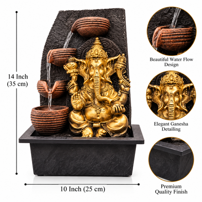 Divine Ganesha Cascading Fountain