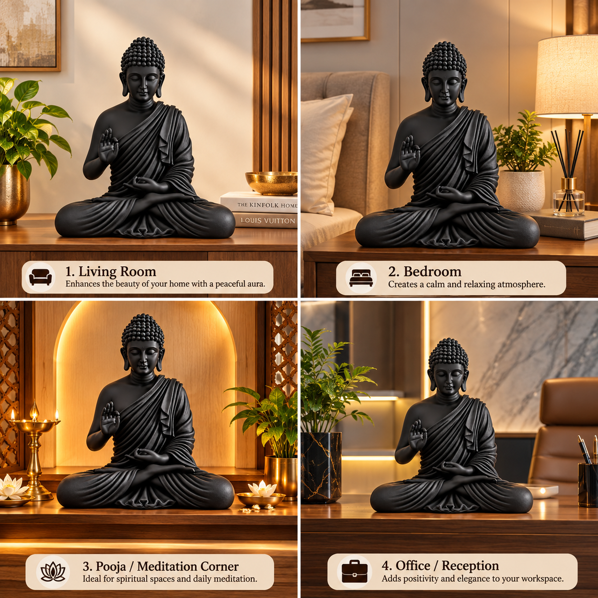 Mystical 2 Ft Blessing Buddha Figurine
