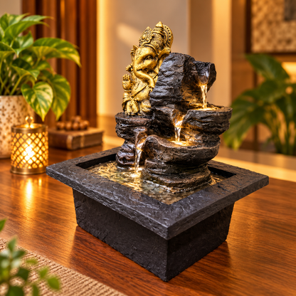 Lord Ganesha Rock Water Fountain