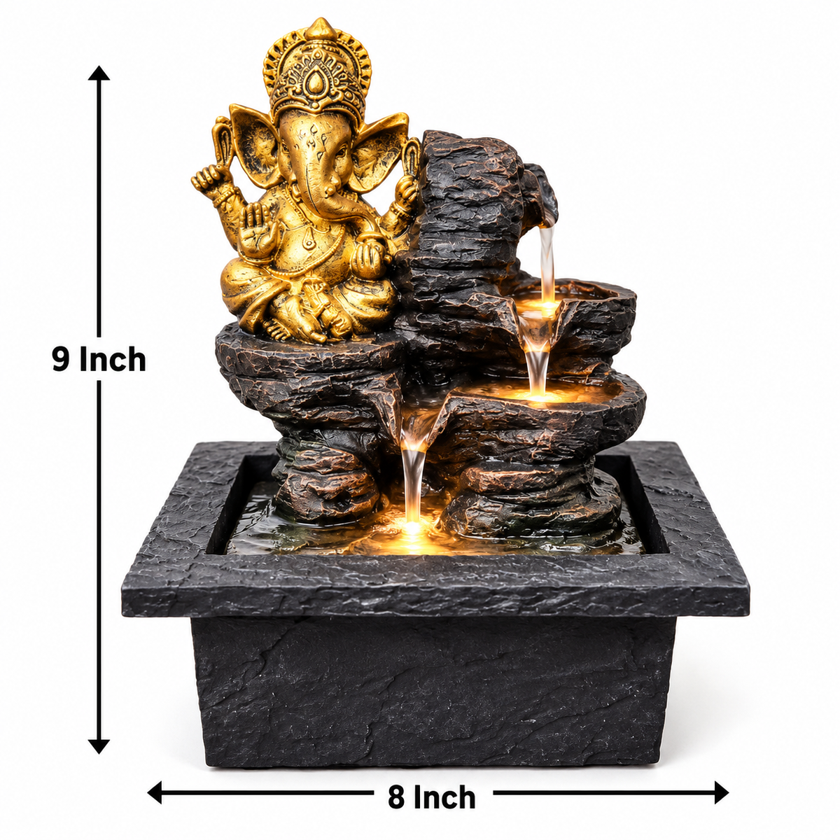 Lord Ganesha Rock Water Fountain
