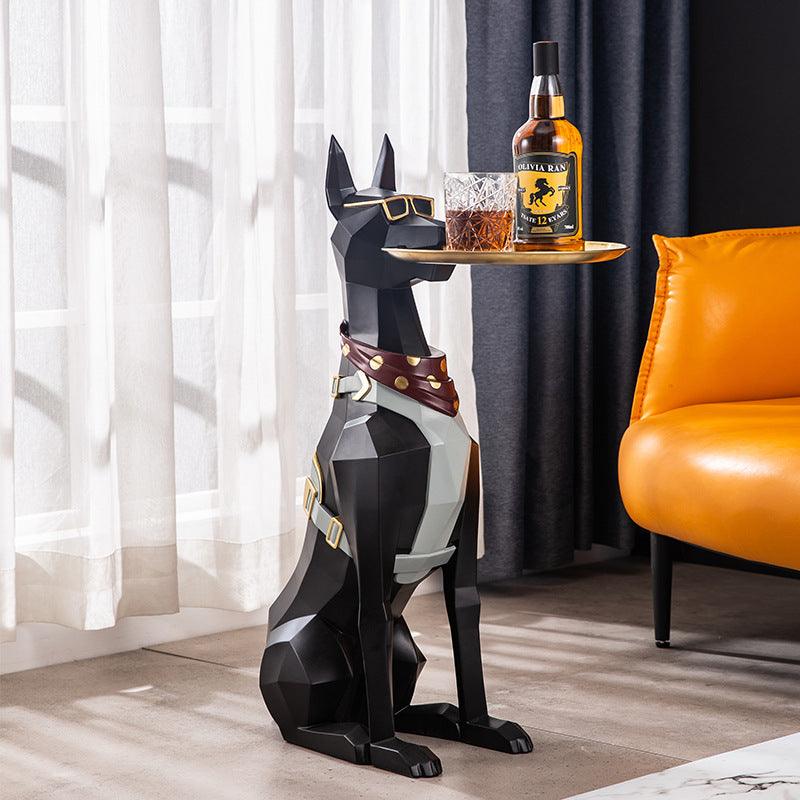 Doberman Butler 2.8 Feet Dog Accent