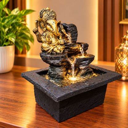 Lord Ganesha Rock Water Fountain